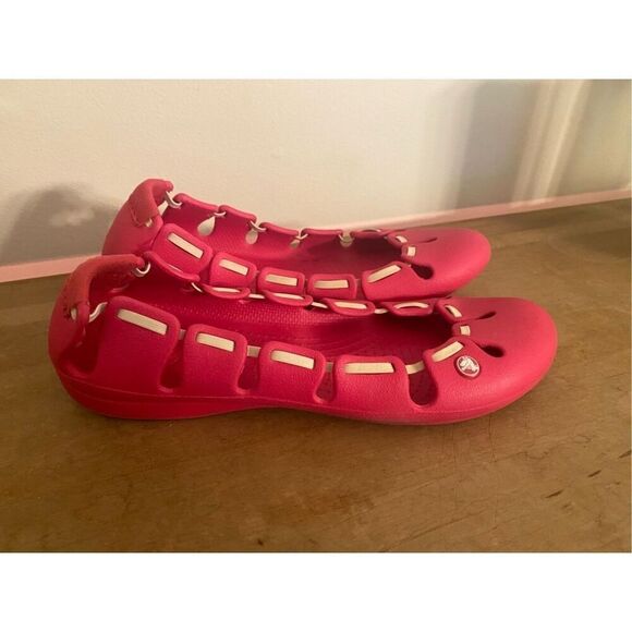 Crocs size 7 Pink Springi Ballet Flats womens shoes - Picture 1 of 7